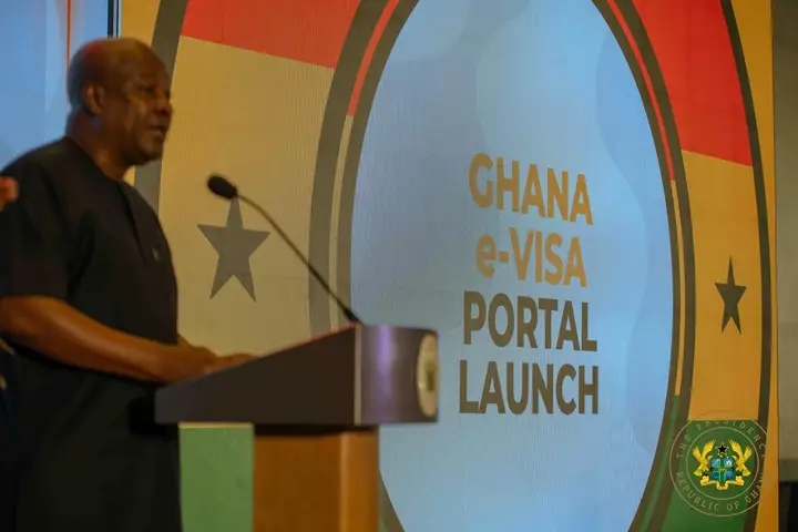 PresidentJohn Dramani Mahama has officially launched Ghana’s electronic visa (e-Visa) portal