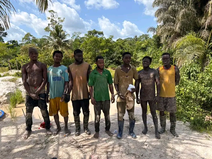 NAIMOS ARRESTS 7 GALAMSEYERS AT AKAATISO AREA IN BIA WEST