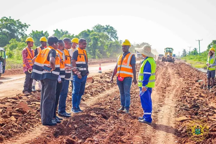 VOLTA REGIONAL POLITICAL COORDINATOR INSPECTS PROGRESS OF HO–KPETOE ROAD PROJECT UNDER BIG PUSH PROGRAMME