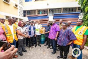 VOLTA REGIONAL MINISTER HANDS OVER NADMO RELIEF ITEMS TO 12 FLOOD-AFFECTED DISTRICTS