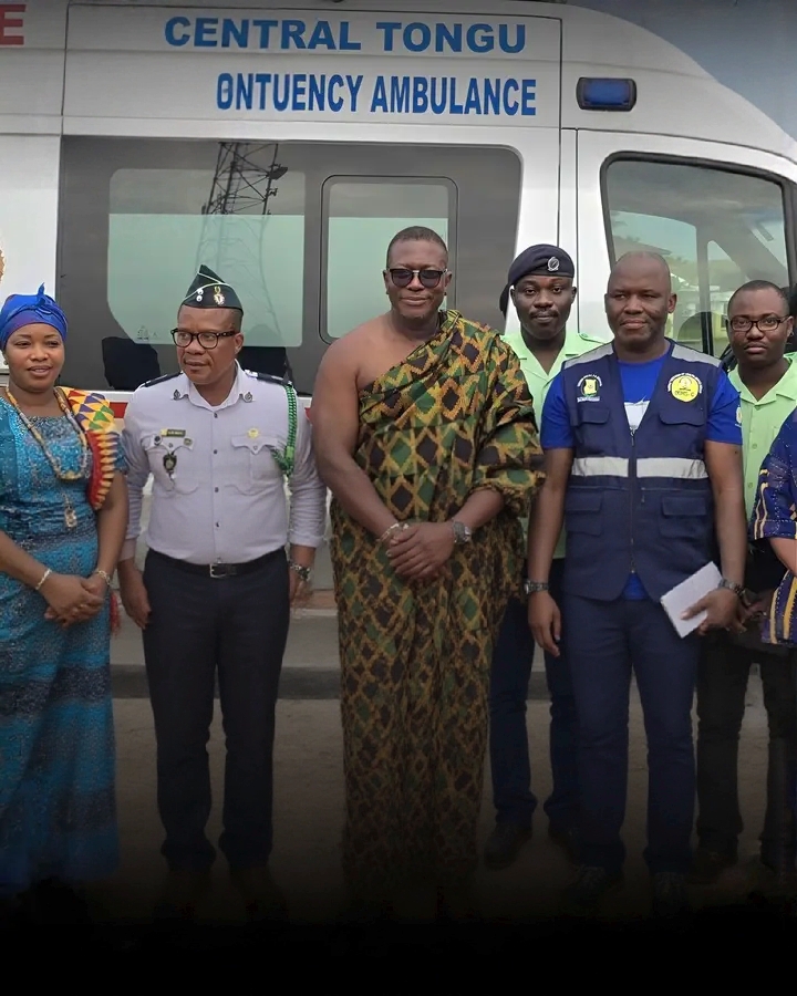 CENTRAL TONGU AMBULANCE RETURNS TO SERVICE AS TOGBE KWASINYI KAKAKLOLO AGYEMAN V LEADS HANDOVER TO EMT STAFF