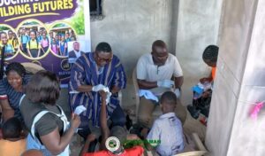 Hon. Godwin Bobobee Supports Gyakiti Circuit Students with Uniforms, Books, and Shoes